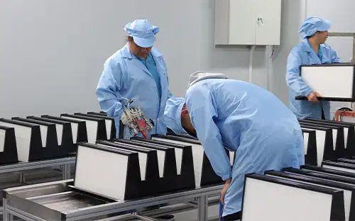 air filter manufacturing site and equipment