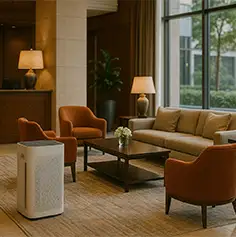 Air Filtration Solutions for Allergen and Pathogen Control in Hotels - Hotel Lobby