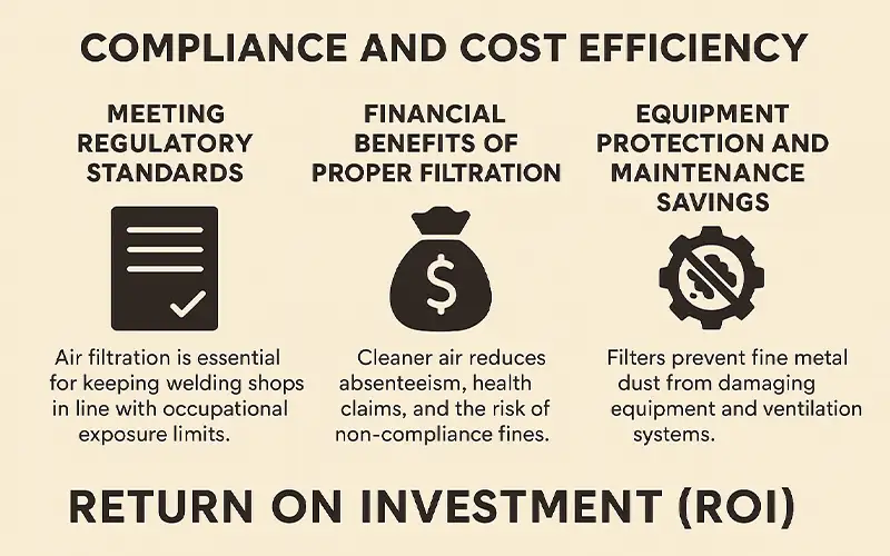 Come i filtri d'aria catturano le particelle metalliche ultrafini nelle officine di saldatura