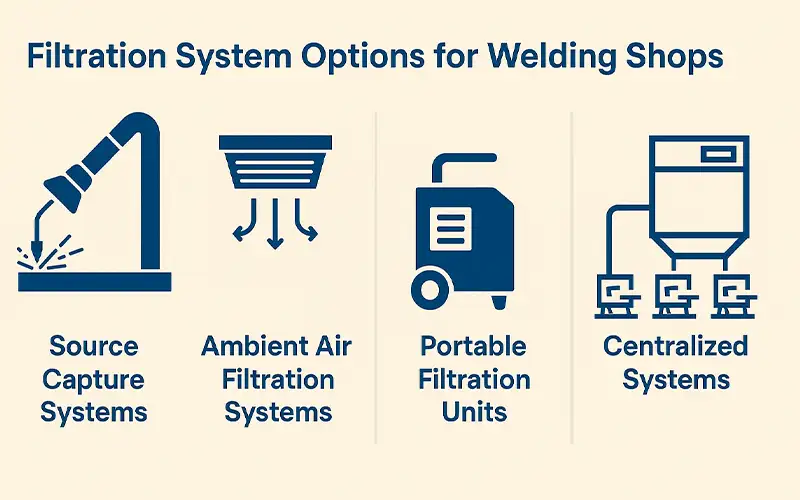 Come i filtri d'aria catturano le particelle metalliche ultrafini nelle officine di saldatura