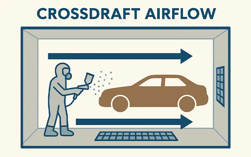 Crossdraft vs Downdraft: Guida al Flusso d'Aria nelle Cabine di Verniciatura