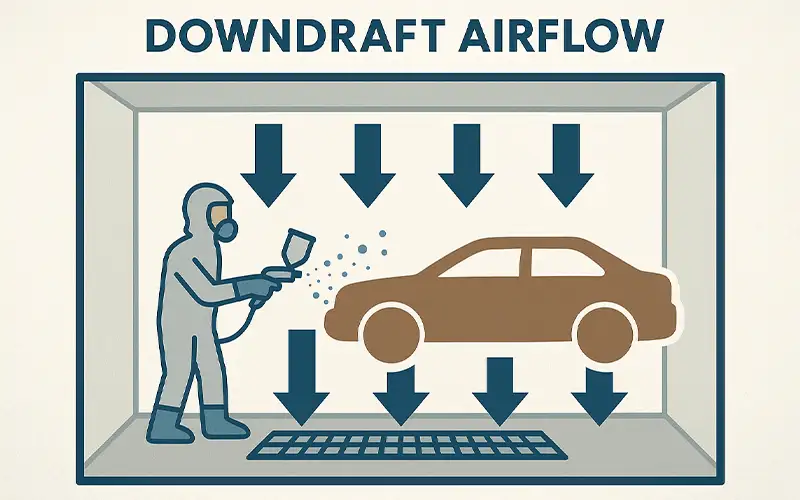 Crossdraft vs Downdraft: Guida al Flusso d'Aria nelle Cabine di Verniciatura