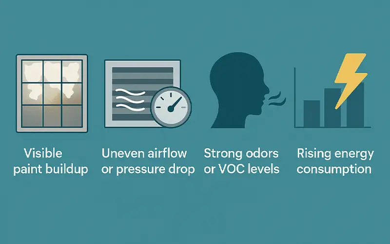 Con quale frequenza sostituire i filtri delle cabine di verniciatura?