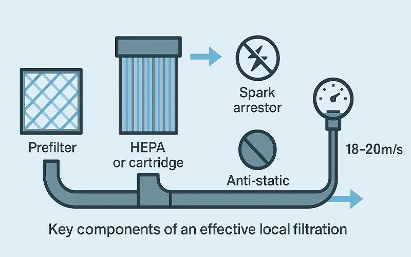Catturare la Polvere Metallica alla Fonte: Spiegazione della Filtrazione Locale