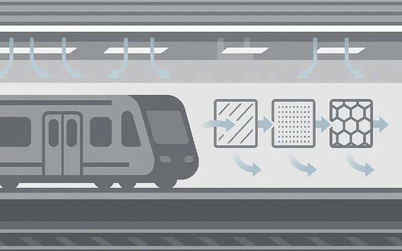 Scelta dei media per le metropolitane: Prefiltri ePM1, filtri fini e strati di carbone