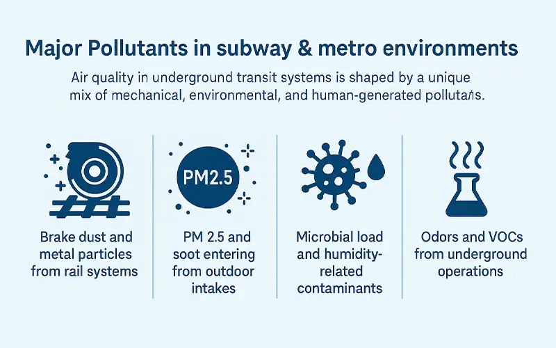 Come i Filtri HVAC Migliorano la Qualità dell'Aria nelle Stazioni della Metropolitana
